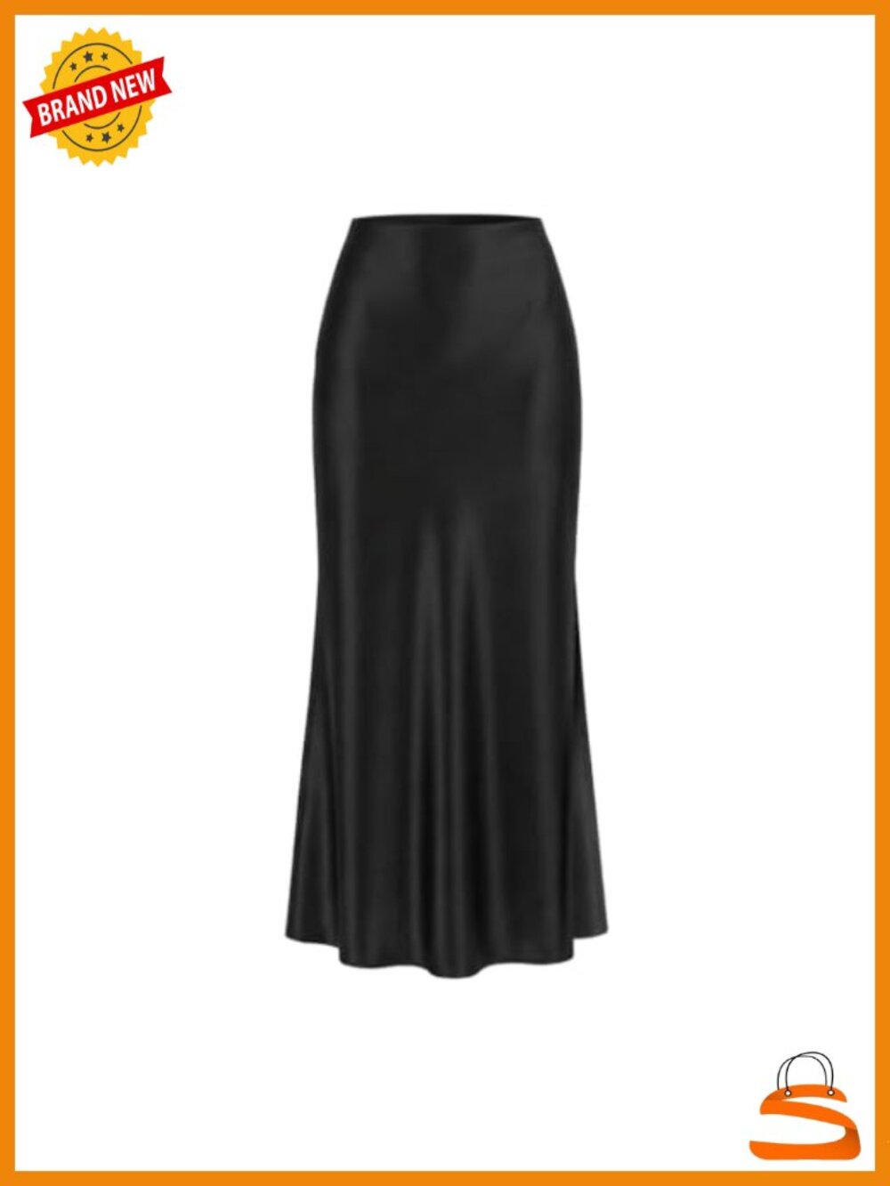 Satin Maxi Skirt High Waisted A Line Flowy Long Skirt